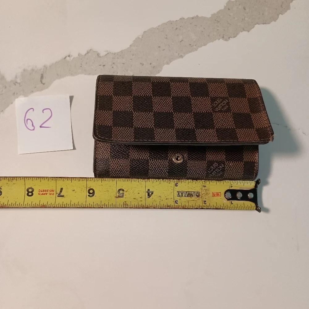 Louis Vuitton Damier Ebene Canvas PorteMonnaie Billets Tresor Wallet
